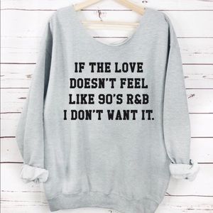 NEW Oversized Graphic Slouchy Sweater, Gray 90’s